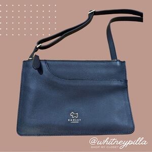 Radley London Crossbody Pockets Medium Leather Zip top Bag Black